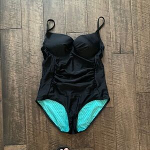 Black and Green Women's Swimsuit